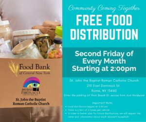 Free Food Distribution @ Saint John The Baptist Roman Catholic Church | Rome | New York | United States