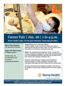 Career Fair @ Lobby at Rome Health | Rome | New York | United States