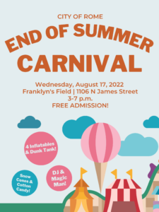 End of Summer Carnival @ Franklyn's Field | Rome | New York | United States