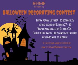 Entry Period for Halloween Decorating Contest
