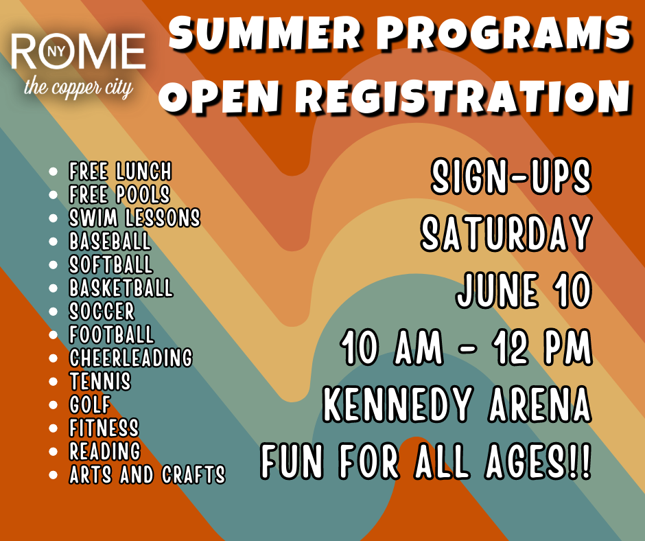 Summer Programs - Open Registration @ Kennedy Arena | Rome | New York | United States