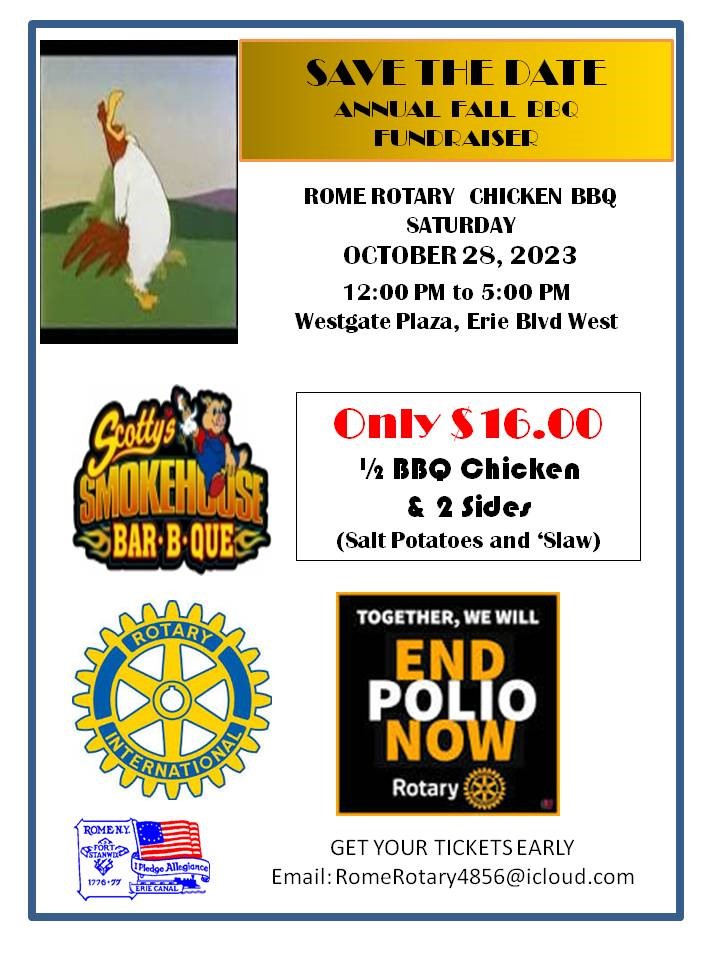 Rome Rotary Chicken BBQ @ Westgate Plaza | Rome | New York | United States