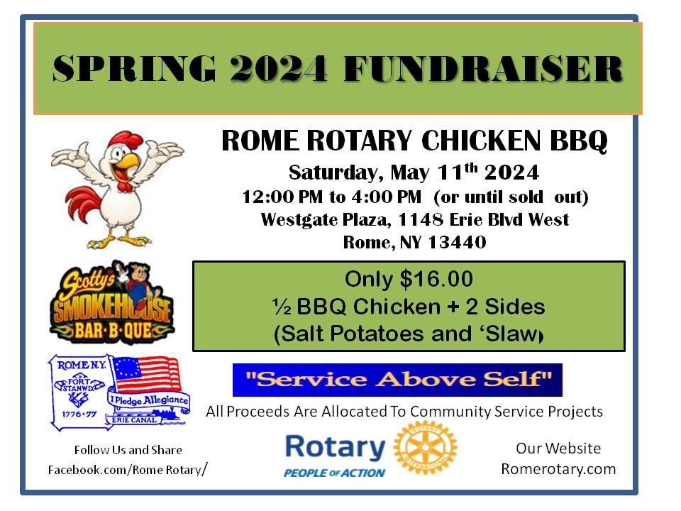 Spring 2024 Fundraiser presented by Rome Rotary @ Westgate Plaza