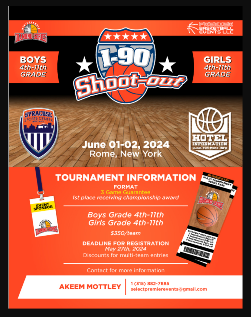 I-90 Shoot-Out Basketball Tournament @ Kennedy Arena and YMCA