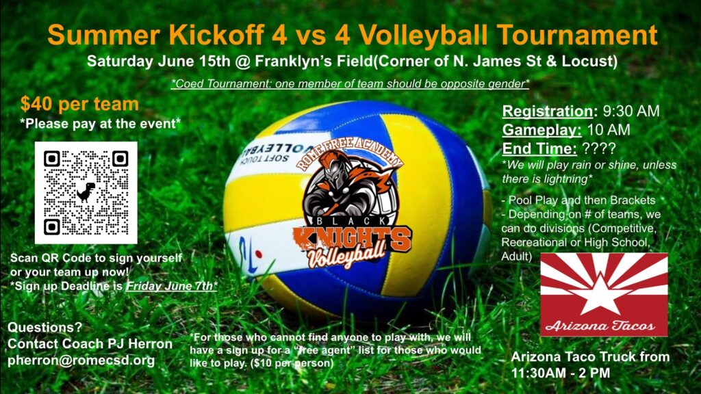 Summer Kickoff 4v4 Volleyball Tournament @ Franklyn's Field
