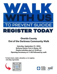 Oneida County Out of the Darkness Community Walk @ Bellamy Harbor Park