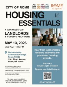 Landlord Training with CNY Fair Housing @ Mohawk Valley Community College